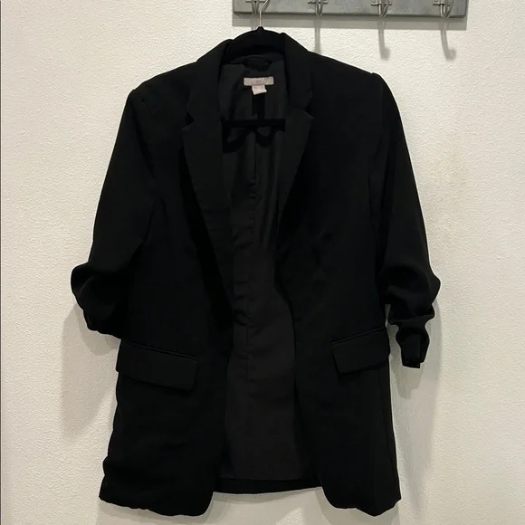 🖤 H&M Ruched 3/4 Sleeve Blazer - Picture 2 of 6